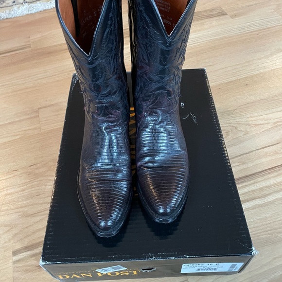 Dan Post Men’s Black Cherry Lizard boots - Picture 3 of 8